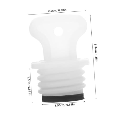 4pcs Hot Water Bottle Lid Hot Water Bag Lids Replacement Cap Rubber Bung Sack Water Bottle Sealing Plug White