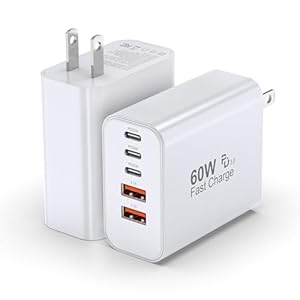 USB C Charger Block, 2-Pack 60W 5 P...