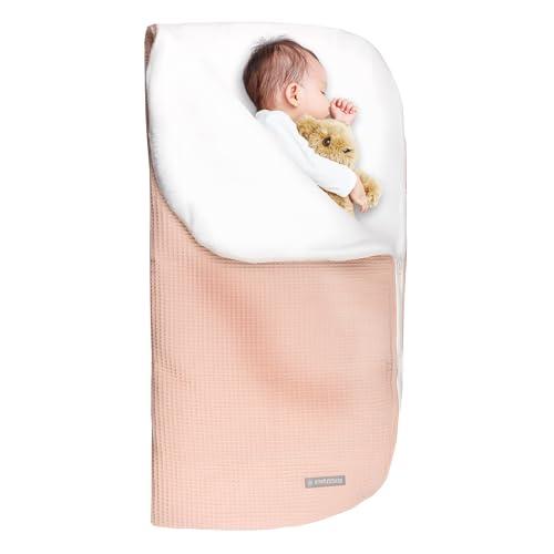 MIMUSELINA Saco Capazo Bebe Invierno Universal | para Carrito, Cuna y Silla de Paseo | Manta Bebe Invierno en Algodon Suave y Acogedor | 2 en 1: Saco 92x46 cm o Manta 92x92 cm | Hecho en España