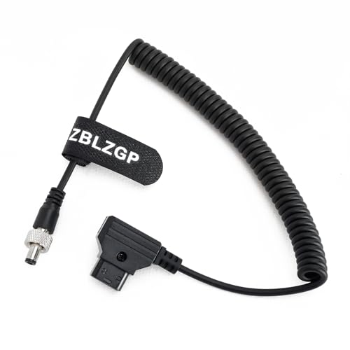ZBLZGP D-Tap auf Verriegelungsmanschette DC 5,5 x 2,5 mm Spiralkabel für Dezimator MD-HX DMON-Quad