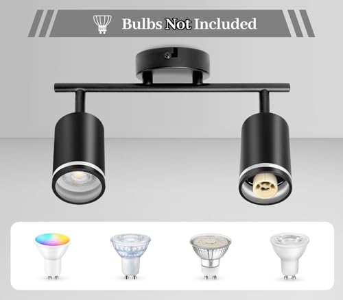 GeyouLux LED Ceiling Spotlight 2 Way, GU10 Spotlights Ceiling Lights Rotatable - Image 4