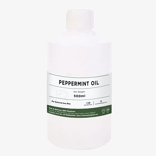 Image of Peppermint Essential Oil - Therapeutic & Cosmetic Grade - 500 Ml For Aromatherapy, Diffuser, Soap Making, Cosmetic Making, Lotions, Creams, Diy Personal Care For Face, Hair, Skin & Body