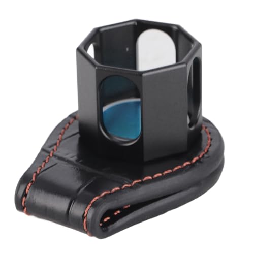 cardyven Billiard Chalk Holder Portable Octagonal Pool Cue Chalk Case with Magnetic Clip for Snooker Tool Accessory Black