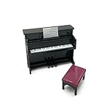 instrumentos miniatura salvat 【Detalles del paquete】 El tamaño del piano es de 9,1 x 3,7 x 7 cm y el tamaño de la silla es de 3,9 x 2,4 x 2 cm.