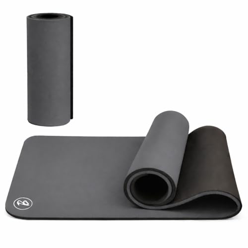 Image of Btag Premium TPE Yoga Mat for Women & Men | Anti-Slip Exercise & Gym Mat for Home Workouts | Lightweight & Durable | 6 mm (Black Melange)