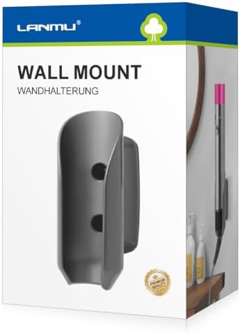 Wall Mount Hair Wrap Holder For Dyson - Farmhouse Style Organizer For Curlers & Attachments