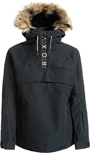 Roxy Women's Shelter Snow Jacket with DryFlight Technology, True Black, X-Small