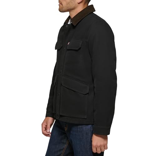 Image of Levi's Men's Cotton 4-pocket Depot Jacket With Corduroy Collar