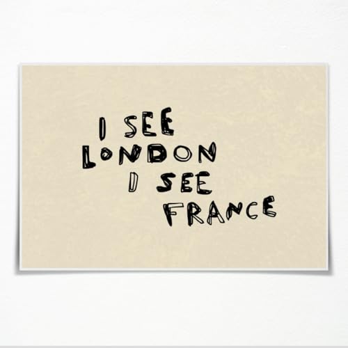 Funny Bathroom Wall Art Canvas Print I See London I