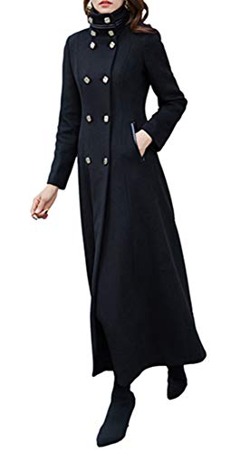Women's Charming Long Wool Trench Coat Winter Double Breasted Classic Warm Thick Jacket2