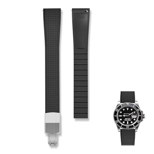 FKM Svoh I[gbN ܂肽ݎobN OmegaXSwatch Moonswatch Speedmaster / Rolex/SEIKO Y fB[X 20 22mm EHb`Xgbv p, ubN, 22mm