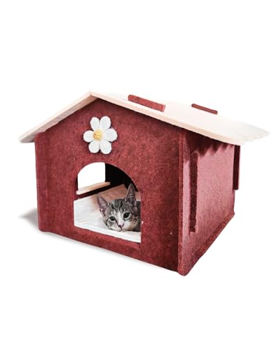 Lukamoo® Cute Cat House (Vanilla Mocha, Large)