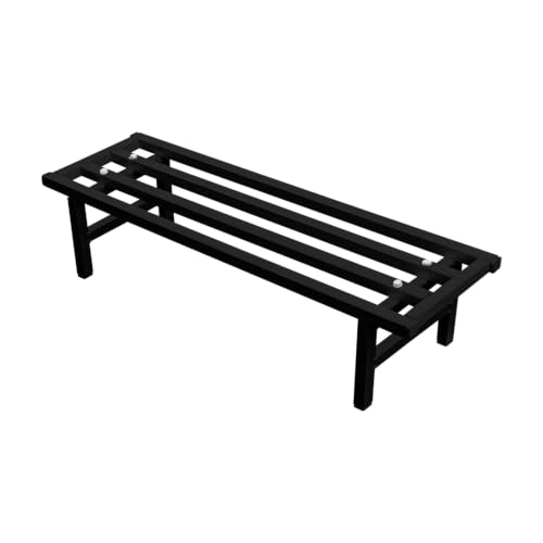 Image of Anandi Greens Black Heavy Duty Metal Plant Stand for Outdoor Balcony Indoor Living Room and Garden Iron Flower Pot Stand for Plants Rust Resistant Plant Pot Holder Rack for Grow Bags, Planters and Pots Supports Up to 100 kg 76.2 x 20.32 x 17.78 cm