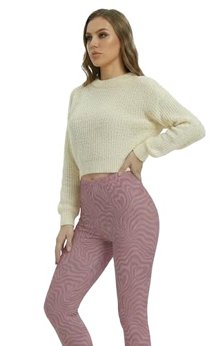 Image of sissycos Women's 80s Leggings Neon Artistic Splash Printed Buttery Soft Stretchy Pants
