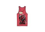 Marvel Deadpool Whatever Wade Paprika Snow Heather Mens Tank Top, Large