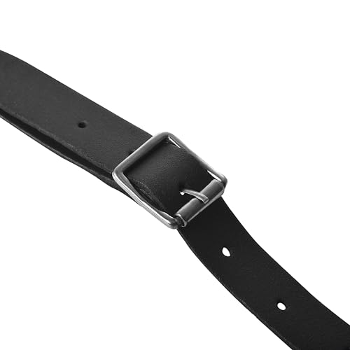 Adjustable Leather Sporran Belt with Metal Chain - Durable Scottish Kilt Accessory, Chrome/Antique Finish4