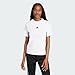 adidas Women's Essentials 3-Stripes Cotton T-Shirt, White/Black, S