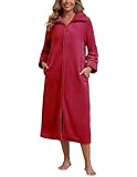 MATÉRIAU EN PELUCHE CHAUDE - Ce peignoir à fermeture éclair pour femme est fabriqué en tissu en peluche ultra-doux pour un vêtement de nuit absolument confortable. Assez chaud et sûr pour être porté toute la journée, parfait pour les froides nuits d'automne ou d'hiver.