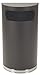 9 gal. Half Round Black Trash Can