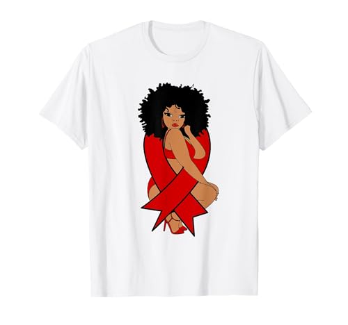 HIV awareness tshirt, aids awareness tshirt for Black girls T-Shirt