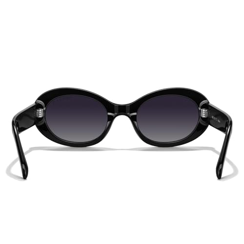 MERRY'S Modern Oval Round Acetate Sunglasses for Women UV400 Polarized Sunglasses S61914