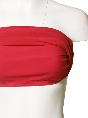 Image of MixMatchy Women's Stretchy Strapless Tube Top Y2K Bandeau Top
