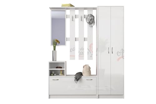 ✅COMPLETO: Mobiletto ingresso comprensivo di appendiabiti, ante, ripiani ed di un cassettone.