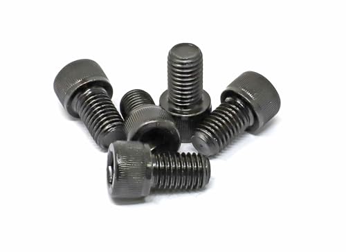 Image of iexcell 5 Pcs M12 x 20mm Thread Pitch 1.75 mm Alloy Steel 12.9 Grade Hex Socket Head Cap Screws Bolts Kit, Black Oxide Finish