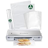 FoodSaver Compact Vacuum Sealer Machine with Airtight Bags and Roll - Ideal for...