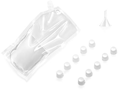 Flasks Liquor Cruise Pouches, WYNK Concealable And Reusable Sneak Alcohol Anywhere - 4x32oz+3x16oz+3x8oz+1 funnel