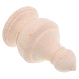 Cabilock Holzgeschnitzter Pfostenaufsatz 6x10cm aus Massivholz Unlackiert Treppengeländer und Bettpfosten Zierelement für Inneneinrichtung