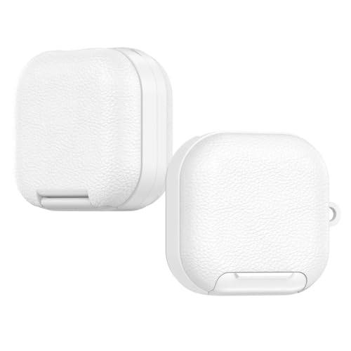 Étui pour Samsung Galaxy Buds3 en silicone blanc antichoc avec béquille