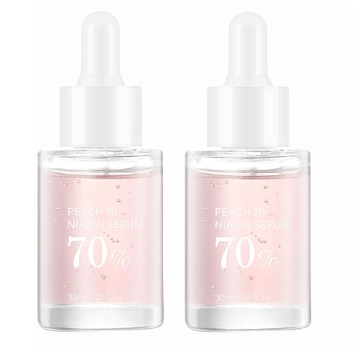 Peach Niacinamide Serum, Dark Spot Correcting Glow Serum, Brightening Hydrating Face Serum, Korean Skincare Set, Improve Dullness, Shrink Pores, Fade Acne Marks (30ml, 2)