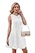 OFEEFAN Summer Dresses for Women 2026 Cocktail Elegant Classy Spring Clothing Sundresses Short White Graduation Dress Vestido Blanco para Mujer S
