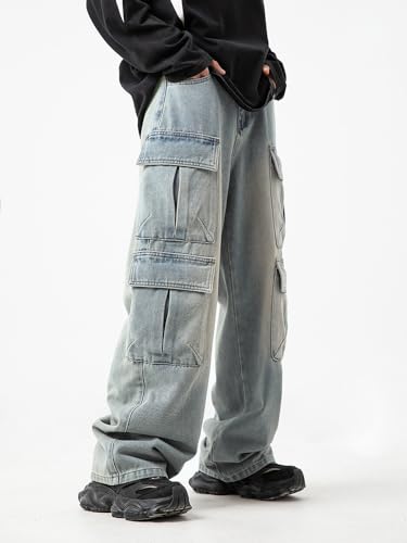 Men's Spring Loose Japanese Style Jeans2