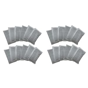 Nispira Activated Charcoal Odor Filter Refill Deodorizer Compatible with Trash Cans 8 Gallon and Larger, 24 Packs