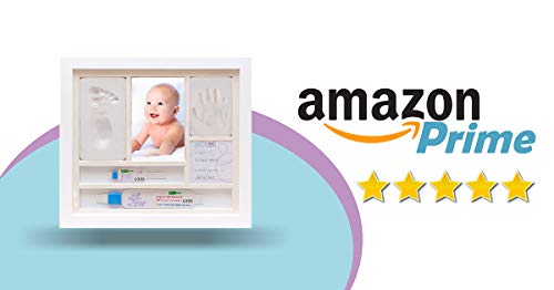 iPiccoli® Marco para huellas de niño y bebé, regalo bautizo y nacimiento, kit completo con Arcilla, porta pulseras de… - Imagen 6