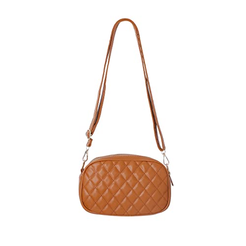 VK Lightweight Soft Quilted Vegan Leather Shoulder Bag for Women Classic Crossbody with Adjustable Strap and Top Zipper 5