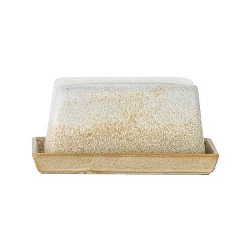Bloomingville Paula - Burriera naturale, in gres, 17,5 x 8 x 11,5 cm, 100 ml