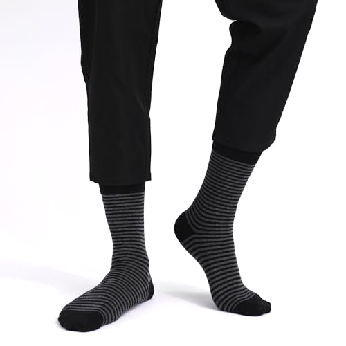 DRASEX Mens Dress Socks Assorted Patterned Lightweight Cotton Comfortable Breathable Classic Business Casual Crew Socks 5