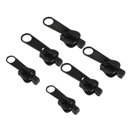 SHERCHPRY 6 Piezas Kit De Cremallera Kit De Reparación Instantánea De Cremalleras Reemplazo De Tirón De La Cremallera Reparación De Cremalleras Black Electroplatación De Aleación De Zinc
