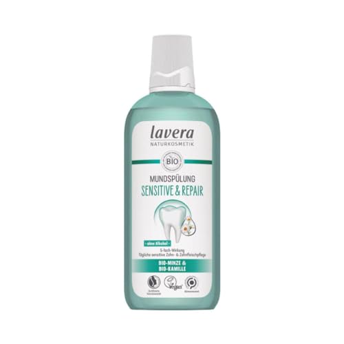 Enjuague bucal sensible y reparador con fluor, Lavera 400 ml