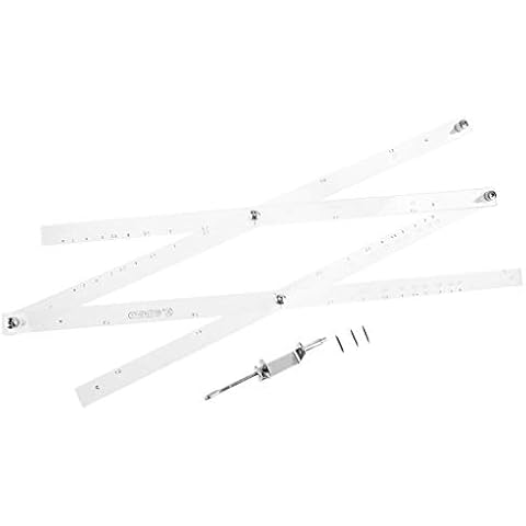 UNTERING Drawing Rule,50cm Scale Folding Ruler Pantograph Copy Rluer Drawing Enlarger Reducer Tool Cover