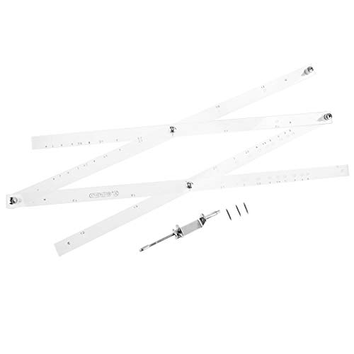 Ocobudbxw 50cm Escala Plegable Regla Pantógrafo Copia Rluer Dibujo Ampliador Reductor Herramienta