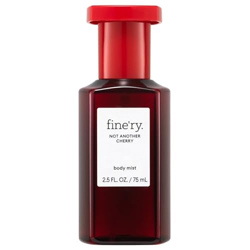 Image of Fine'ry Cherry Almond Mini Hair + Body Mist Fragrance Spray for Women & Girls - Not Another Cherry Rich, Fruity Gourmand Scent with Rose & Almond Amaretto, Travel Size, Gift for Teens (2.5 Fl Oz)