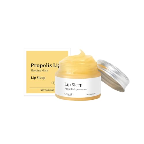 Bálsamo labial de propóleos para labios secos y agrietados, antifaz para dormir, máscara de tratamiento de labios para labios regordetes e hidratantes para labios suaves y cuidados, cuidado de la piel