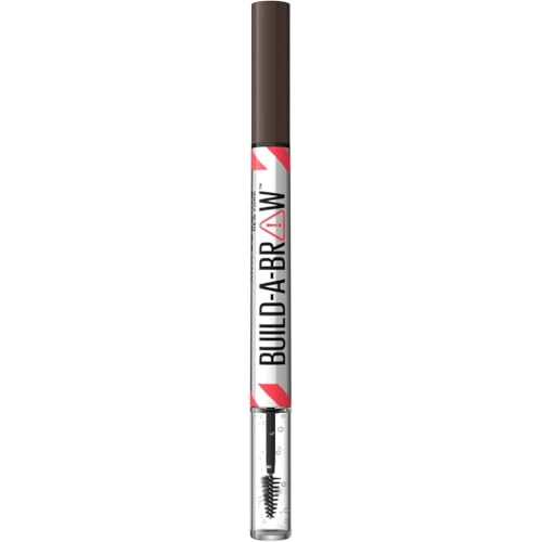 Maybelline New York - Feutre & Gel à Sourcils 2-en-1 - Double Embout pour Combler, Dessiner et Fixer les Sourcils - Build a Brow - Teinte: Deep Brown (260)