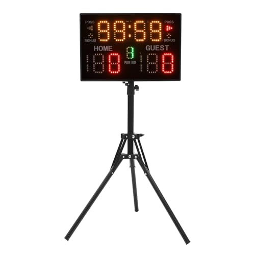 Oiveinya Basketball Scoreboard with Stand,Digital Scoreboard with Remote Control,Portable Electronic Scoreboard for Multi-Sport