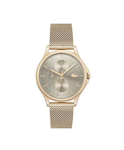 Lacoste Montre Analogique Multifunction à Quartz pour Femme avec Bracelet milanais en Acier Inoxydable couleur or rose clair - 2001238