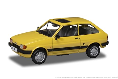 Corgi VA14404 Ford Fiesta Mk2 1,1L, jaune citrine, Vanguards, miniature de collection en métal moulé sous pression